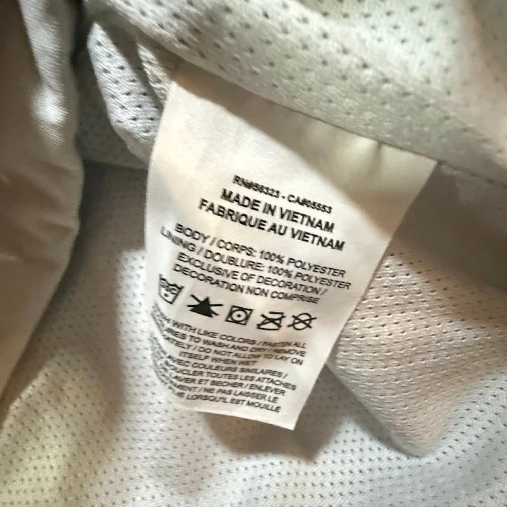 Nike StormFIT Mens XL‎ White Lightweight Full Zip Jacket Windbreaker Athletic
